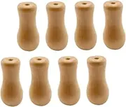 EXAOMBLE 8pcs Wood Cord Tassels: Wooden Pull End Window Blinds Cord Tassels Hanging Ball Pulls Knobs Wooden Hanging Ball Ends for Blinds Shades