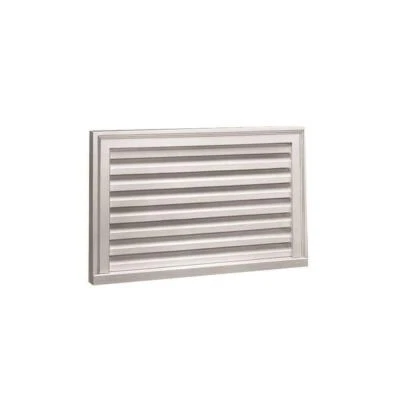 Fypon Gable Vents+Louvers 32"x16" Decorative Rectangular White Polyurethane