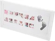 12 Month Baby Keepsake Frame Personalized Handprint Footprint Kit Present for New Parents