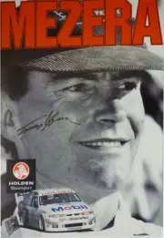 Tomas Mezera Signed Poster HRT Holden Racing Team VR Commodore Autographed