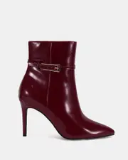 DIONNE DEEP RED PATENT Ankle Boots