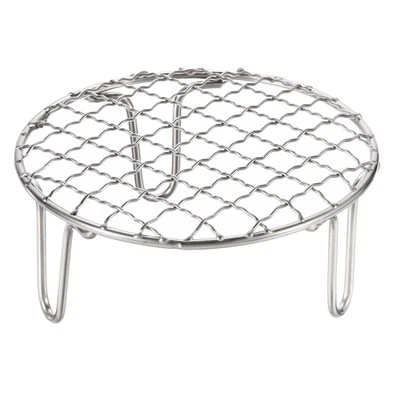 Round Cooking Rack 5" Stainless Steel Cross Wire Barbecue Grill 50mm Leg