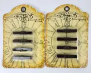 8 Graphic 45 Embossed Words Metal Clothespins Remember Timeless Create Unique