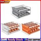Egg Storage Box Double-Layer Drawer Type 32 Grid Egg Holder for Refrigerator