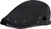 [Rayson] Beret Berets Flat Cap Casual Beret Hat Cotton with Studs for Men with Duckbill Painter's Hats