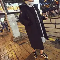 在飛比找momo購物網優惠-【AS 梨卡】韓國製兩款任選長款羽絨棉大衣羊毛呢大衣外套