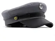 [Maticr] Unisex Yacht Captain Hat Chauffeur Hats, Newsboy Cap Anchor Skipper Hat Cabbie Paperboy Beret Cap