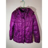 在飛比找蝦皮購物優惠-Giordano 女 紫色鋪棉長版外套