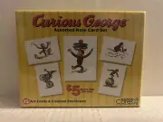 KOHL'S Cares Curious George Assorted Note Card Set 15 Art Cards & Colored Envelo