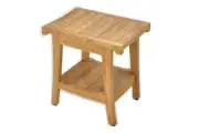 Istanbul Shower Seat 18" Stool Bench-Made From Grade-A Teak Wood