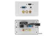 Pro2 PRO1310 HDMI VGA RCA PC Aux 3.5mm AV Audio Wall Plate - Female to female