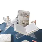 Clear Acrylic Book Holder X Shape Reading Display Stand for Magazines, Textbooks