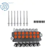 7 Spool 11 GPM SAE Ports Hydraulic Monoblock Double Acting Control Valve
