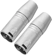 Angoily 2Pcs 3.5mm to XLR, Stereo TR-S Mini-Jack Female to 3-Pin XLR Male Microphone Adapter, Audio Converter for Camcorders Recorders Mixers