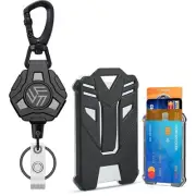 Heavy Duty Badge Reel with Lanyard, ID Badge Holder - Retractable Carabiner K...
