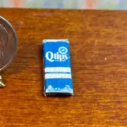 Dollhouse Miniature Q-Tips Box- Handcrafted