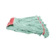 Rubbermaid FGA25306GR00 Large Shrinkless Mop Head w/ 5" Band - Green (6 Pack)