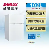 在飛比找ETMall東森購物網優惠-SANLUX台灣三洋 一級能效 102公升 二門電冰箱 SR