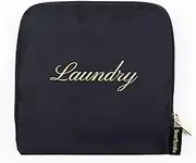 Travel Laundry Bag by Travel Fanatics - Washable Drawstring Pouch for Dirty Clothes Bag, Suitcase Organization, Collapsible Laundry Bag for Travel, Camp, & College Students - 21x22 Black