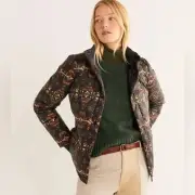 NWT Pendleton Kris Diamond Peak Black Reversible Puffer Jacket Size Medium