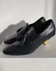 Old Celine by Phoebe Philo Leather tassels Loafers Heels Shoes Size 38.5 $980