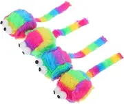Alasum 4pcs Plush Mouse Cat Realistic Chewing Mice for Interactive Play Safe Materials for Indoor Fun for Kittens and Cats of All Ages Alleviates Boredom