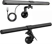 LED Monitor Light Bar - Dimmable Desk Lamp for Computer Screens (Fits 0.3-4cm Thick), 3 Colour Temperatures (2800K-6500K), Eye Care Anti-Glare Design, USB-C Powered for Home Office/Study/Gaming