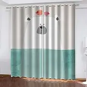 Blackout Curtains for Bedroom Animal Polar Bear 2 x W150cm x D230cm Thermal Insulated Blackout Curtains Heat and Full Light Blocking Curtains Window Drapes for Living Room 2 Panels Set