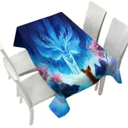 Animal Fantasy Art Wisdom Lake Fox Tablecloth