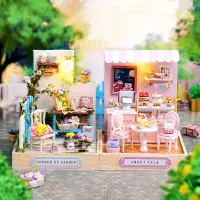 在飛比找蝦皮購物優惠-Diy娃娃屋微型套件diy娃娃屋咖啡店日本糖果情人節生日
