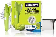 LetsShave Mens Pubic Hair Trimmer | Balls Shaver | V-Shaped Head | Trimmer and Shaver | Waterproof and Wireless | Body Hair Trimmer | Anti Snagging