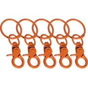 Urban Crafter Lobster Clasp Keyring With Hook 5 Pack Orange