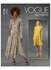 Vogue V1780 Sewing Pattern Miss V-Neck Dresses Pullover 16-26 new unc