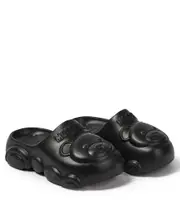 [Moschino Kids] Moschino Kids Rubber slides UK 11 black