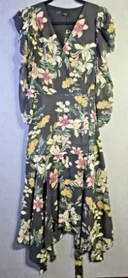 Portmans Size Small Chiffon Floral Dress BNWT