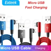 Micro USB Cable 3A 90° Degree Elbow Data Charging Charger Cord for Samsung Xiaom