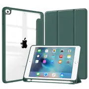 MCC iPad mini 4 Smart Case Cover Clear Back Pencil Holder Apple mini4 4th [Dark Green]