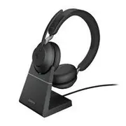 Jabra Evolve2 65 UC USB-A Stereo Bluetooth Headset w/ Charging Deskstand - Black