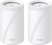 [TP-Link] Deco BE11000 Tri-Band Whole Home Mesh WiFi 7, up to 11 Gbps, MLO, 320 MHz, 6 GHz Band, Seamless AI Roaming, HomeShield Security, Gaming & Streaming, Smart Home (Deco BE65(2-pack))
