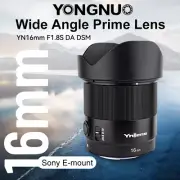 YONGNUO YN16mm F1.8S DA DSM APS-C AF/MF Wide-Angle Prime Lens for Sony E-mount
