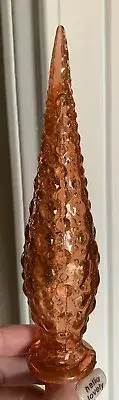 Empoli Genie Bottle Stopper Replacement In COPPER HOLLOW 8” Tall HOBNAIL RESIN.