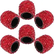 CRILSTYLEO 6pcs Car Valve Cap Tire Valve Stem Caps Valve Stem Covers Tire Air Valve Cap Wheel Caps Tire Nozzle Caps Glitter Steering Wheel Cover Bling Car Accessories Cool Valve Stem Caps