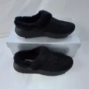 Size 7 Women's Vaneli Sport Avon Black Nabit Print Mule Fur Lined Sneaker Shoes