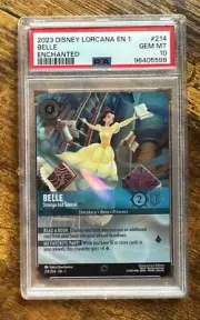 2023 Disney Lorcana EN 1 Enchanted #214 Belle PSA 10