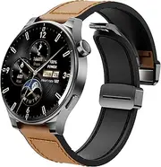 [TOZO] 1.43-inch AMOLED Round Face Screen Smart Watch for Men Women with 100+ Sport Watch, Blood Oxygen/Sleep Fitness Tracker,IP68 Waterproof Compatible for Android iOS,Orange Band