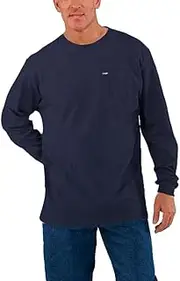 [Wrangler] Big and Tall Heavyweight Long Sleeve Pocket T-Shirt for Men