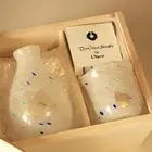 Next day delivery! Handmade Otaru glass sake decanter and cup set ( From Japan