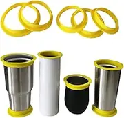 Tumbler Shields,Silicone Tumbler Shields for Epoxy Resin Paint,Tumbler Turner Insert Paint Spray Shield,Tumbler Protector for Spray Paint,Clean Rims Tool for DIY Glitter Epoxy Tumblers (5)