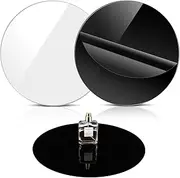 2 Pieces 12 Inch Reflective Display Table Riser Professional Product Photography Black and White Background Display for Product Table Top Photography Shooting
