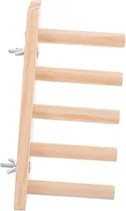 Wooden Cat Climbing Pole Shelf Stairs Wall Mounted Platform Space-Saving Scratch Stairway for Scratching Jumping Resting Areas 5-Step